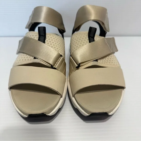 Sorel Kinetic Fawn Beige Strappy Platform Sandals Size 10 - Picture 7 of 14